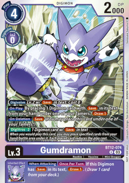 Gumdramon (BT12-074) - Official Tournament Pack Events (Alternative Art) [OTPE-BT12-074]