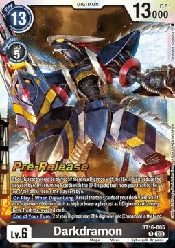 Darkdramon (BT16-065) - Promos: Beginning Observer (Rare) [BT-16P-BT16-065]