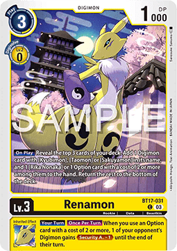 Renamon (BT17-031) - Secret Crisis (Common) [BT-17-031]
