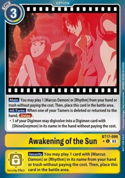 Awakening of the Sun (BT17-099) (V.2) - Promos: Secret Crisis (Alternative Art) [BT-17P-BT17-099]