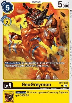 GeoGreymon (BT17-033) - Secret Crisis (Common) [BT-17-033]