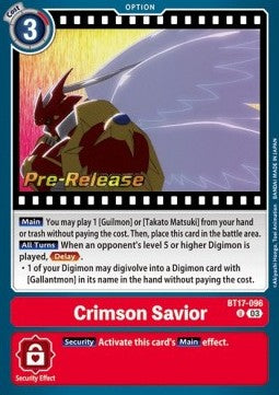 Crimson Savior (BT17-096) - Promos: Secret Crisis (Uncommon) [BT-17P-BT17-096]