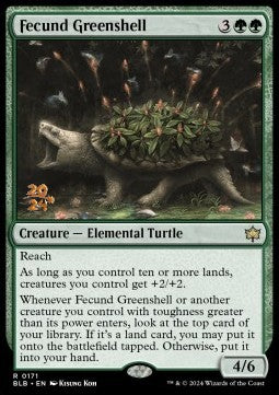 Fecund Greenshell (V.1) - Bloomburrow: Promos (Rare) [PBLB-171]