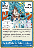 You Can't Take Our King This Early in the Game. (OP08-054) - Two Legends (Common) [OP08-054]