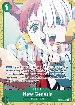New Genesis (ST11-004) - Starter Deck: Green Uta (Super Rare) [ST-16-ST11-004]