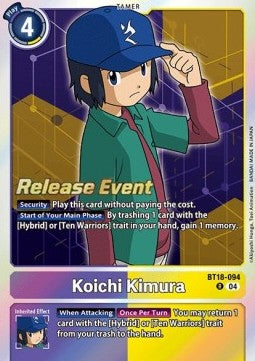 Koichi Kimura (BT18-094) (V.1) - Promos: Special Booster Ver 2.0 (Rare) [SB2.0P-BT18-094]