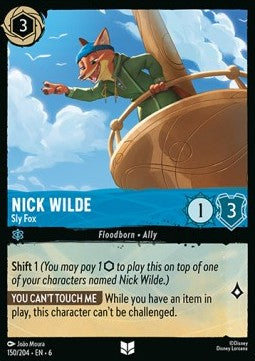 Nick Wilde - Sly Fox - Azurite Sea (Uncommon) [6AZS-150]
