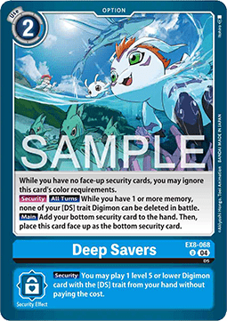 Deep Savers (EX8-068) (V.1) - Chain of Liberation (Uncommon) [EX-08-068]