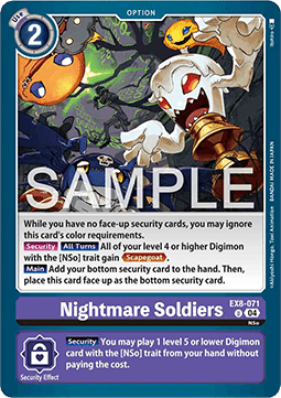 Nightmare Soldiers (EX8-071) (V.1) - Chain of Liberation (Uncommon) [EX-08-071]