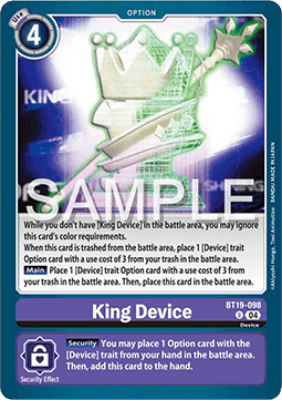 King Device (BT19-098) - Special Booster Ver 2.5 (Uncommon) [SB2.5-BT19-098]
