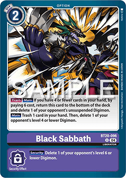 Black Sabbath (BT20-096) - Special Booster Ver 2.5 (Uncommon) [SB2.5-096]