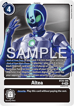 Altea (BT20-086) (V.1) - Special Booster Ver 2.5 (Uncommon) [SB2.5-086]
