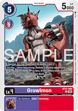 Growlmon (BT21-068) - World Convergence (Common) [BT-21-068]