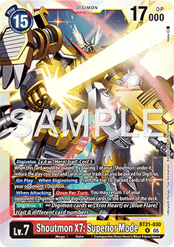 Shoutmon X7: Superior Mode (BT21-030) - World Convergence (Rare) [BT-21-030]