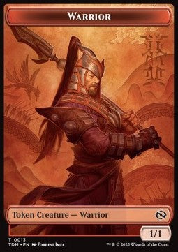 Warrior Token (R 1/1) // Dragon Token (R 4/4) - Tarkir: Dragonstorm: Tokens (Token) [TTDM-T 13/11]