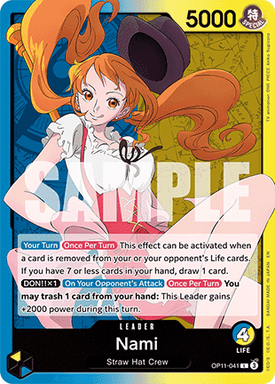 Nami (OP11-041) (V.1) - A Fist of Divine Speed (Leader) [OP11-041]