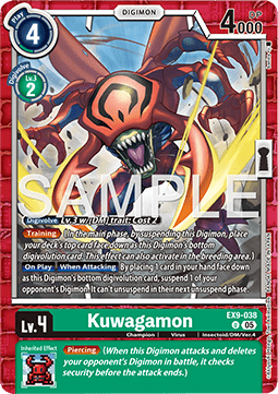 Kuwagamon (EX9-038) (V.1) - Versus Monsters (Uncommon) [EX-09-038]