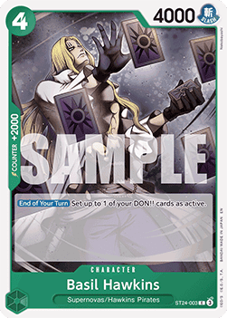 Basil Hawkins (ST24-003) - Starter Deck: Green Jewelry Bonney (Common) [ST-24-003]