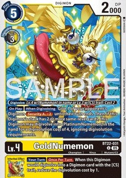 GoldNumemon (BT22-031) - Cyber Eden (Uncommon) [BT-22-031]