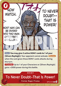 To Never Doubt--That Is Power! (OP12-016) - Legacy of the Master (Common) [OP12-016]