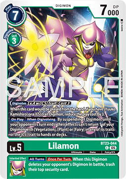Lilamon (BT23-044) - Hackers' Slumber (Common) [BT-23-044]