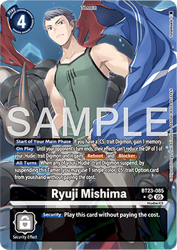 Ryuji Mishima (BT23-085) (V.2) - Hackers' Slumber (Alternative Art) [BT-23-085]