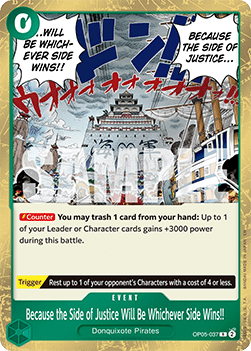 Because the Side of Justice Will Be Whichever Side Wins!! (OP05-037) - The Best Vol.2 (Rare) [PRB02-OP05-037]