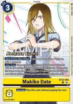 Makiko Date (BT23-082) - Promos: Hackers' Slumber (Alternative Art) [BT-23P-BT23-082]
