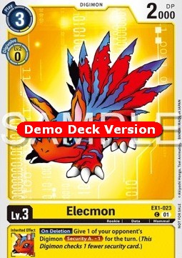 Elecmon (EX1-023) - Digimon Demo Decks (Alternative Art) [DD-EX1-023]