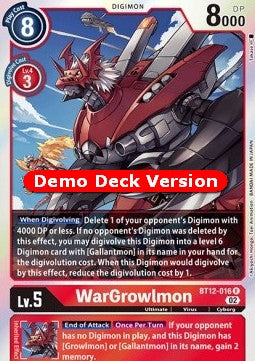 WarGrowlmon (BT12-016) - Digimon Demo Decks (Alternative Art) [DD-BT12-016]