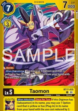 Taomon (BT17-035) - Premium Bandai Products (Alternative Art) [PB-XX-BT17-035]