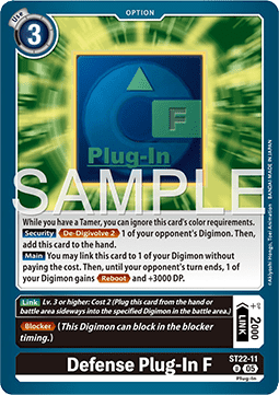 Defense Plug-In F (ST22-11) - Advanced Deck: Amethyst Mandala (Uncommon) [ST-22-11]