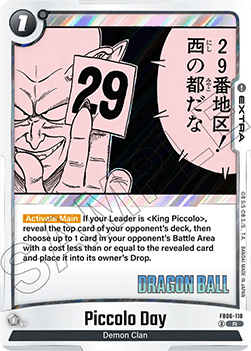 Piccolo Day (FB06-118) - Manga Booster 02 [Fusion World] (Rare) [SB02-FB06-118]