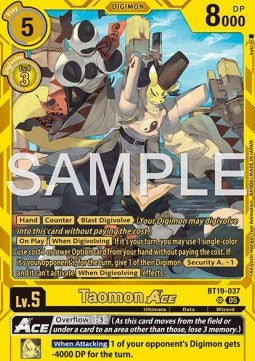 Taomon Ace (BT19-037) - Advanced Deck: Amethyst Mandala (Alternative Art) [ST-22-BT19-037]