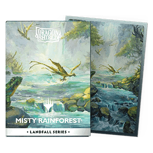 100 Dragon Shield Sleeves - Matte Dual Landfall Series "Misty Rainforest" - Magic the Gathering Products
