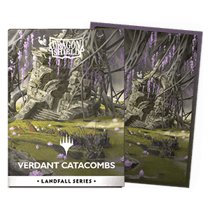 100 Dragon Shield Sleeves - Matte Dual Landfall Series "Verdant Catacombs" - Magic the Gathering Products