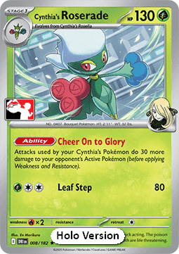 Cynthia's Roserade - Play! Pokémon Prize Pack Series Eight (Prize Pack Series) [PPS8-DRI 008]