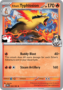 Ethan's Typhlosion - Play! Pokémon Prize Pack Series Eight (Prize Pack Series) [PPS8-DRI 034]