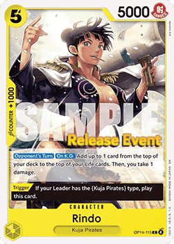 Rindo (OP14-115) - Promos: The Azure Sea's Seven (Common) [OP14P-115]
