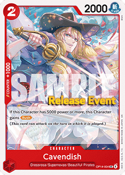 Cavendish (OP14-004) - Promos: The Azure Sea's Seven (Uncommon) [OP14P-004]