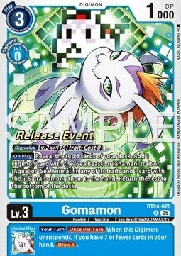 Gomamon (BT24-020) (V.2) - Promos: Time Stranger (Alternative Art) [BT-24P-BT24-020]