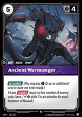 Ancient Warmonger - Spiritforged (Uncommon) [SFD-131]