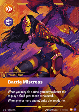 Sivir, Battle Mistress (V.2 - Showcase) - Spiritforged (Showcase) [SFD-250]