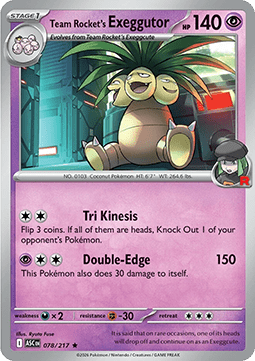 Team Rocket's Exeggutor - Ascended Heroes (Rare) [ASC-078]