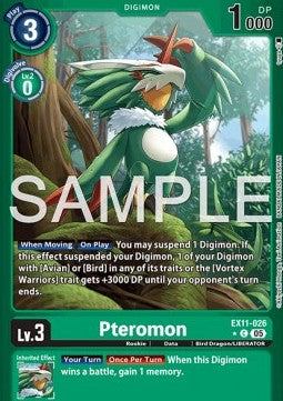 Pteromon (EX11-026) (V.2) - Dawn of Liberator (Alternative Art) [EX-11-026]