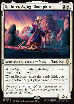 Splinter, Aging Champion - Commander: Teenage Mutant Ninja Turtles: Extras (Rare) [XTMC-104]