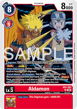 Aldamon (AD1-002) (V.1) - Digimon Generation (Secret Rare) [AD-01-002]