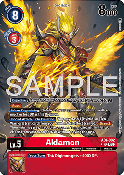 Aldamon (AD1-002) (V.2) - Digimon Generation (Alternative Art) [AD-01-002]