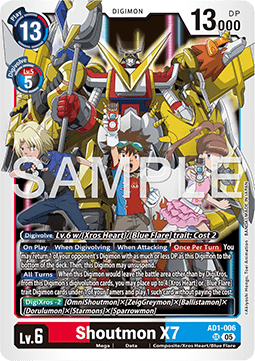 Shoutmon X7 (AD1-006) (V.1) - Digimon Generation (Super Rare) [AD-01-006]