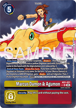 Marcus Damon & Agumon (AD1-021) (V.2) - Digimon Generation (Alternative Art) [AD-01-021]